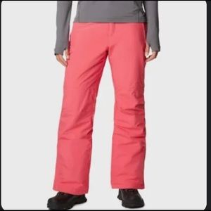 Columbia pink snow pants.